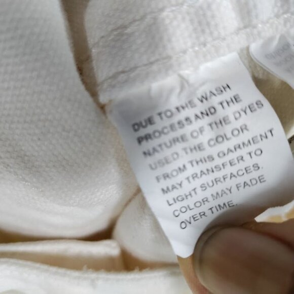 Madewell Denim High Waisted Casual Coastal Mom Shorts Cream Womens Size 30 - Picture 10 of 10